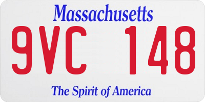MA license plate 9VC148