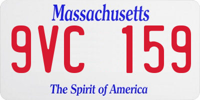 MA license plate 9VC159