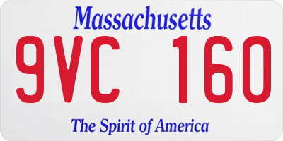 MA license plate 9VC160