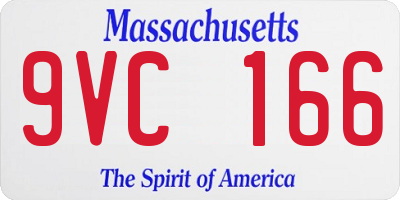 MA license plate 9VC166