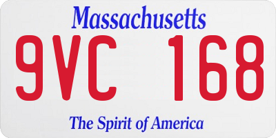 MA license plate 9VC168