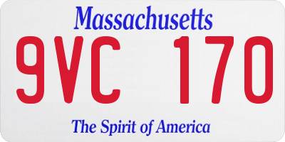 MA license plate 9VC170