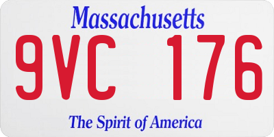 MA license plate 9VC176