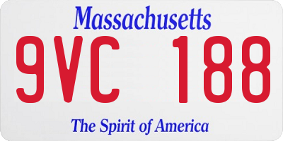 MA license plate 9VC188
