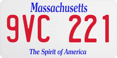 MA license plate 9VC221