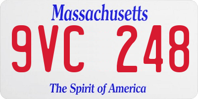 MA license plate 9VC248