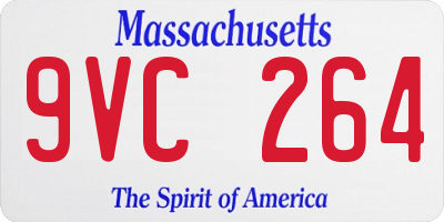 MA license plate 9VC264