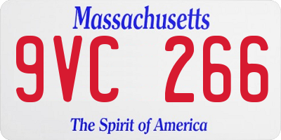 MA license plate 9VC266