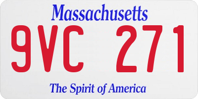 MA license plate 9VC271