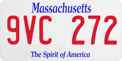 MA license plate 9VC272