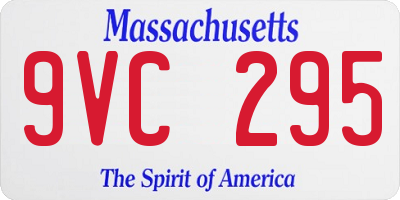 MA license plate 9VC295