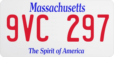 MA license plate 9VC297