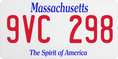 MA license plate 9VC298