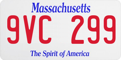 MA license plate 9VC299