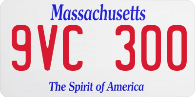 MA license plate 9VC300