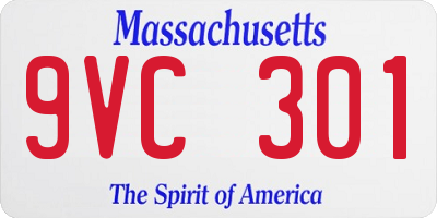 MA license plate 9VC301