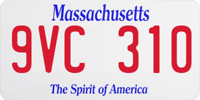 MA license plate 9VC310