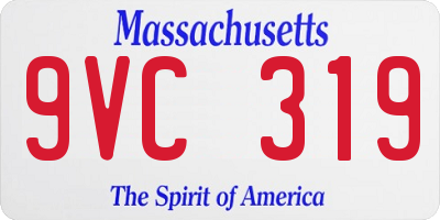 MA license plate 9VC319
