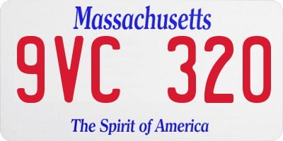MA license plate 9VC320