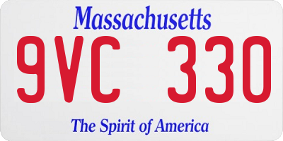 MA license plate 9VC330
