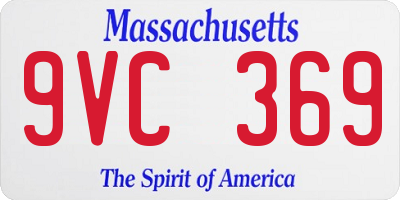 MA license plate 9VC369