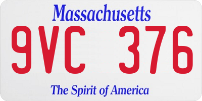 MA license plate 9VC376