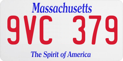 MA license plate 9VC379