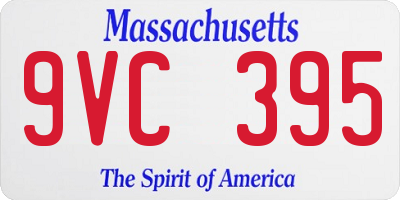 MA license plate 9VC395
