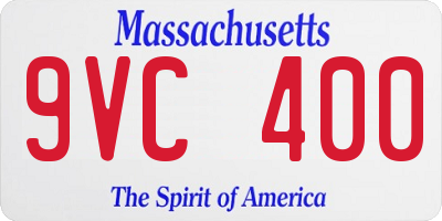MA license plate 9VC400