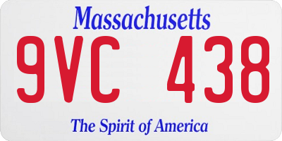 MA license plate 9VC438