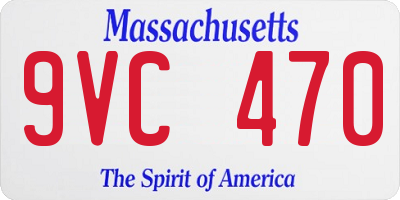 MA license plate 9VC470