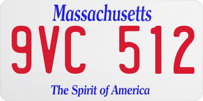 MA license plate 9VC512