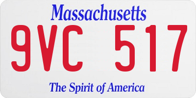 MA license plate 9VC517