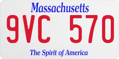 MA license plate 9VC570