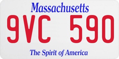 MA license plate 9VC590