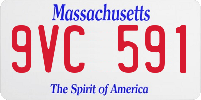 MA license plate 9VC591
