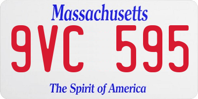 MA license plate 9VC595
