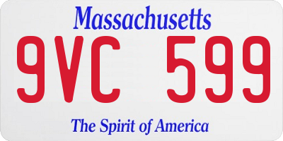 MA license plate 9VC599