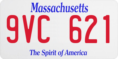 MA license plate 9VC621