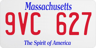 MA license plate 9VC627
