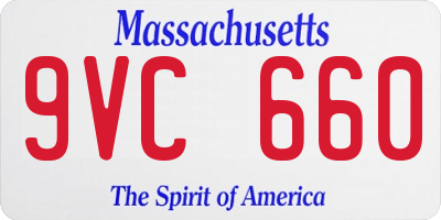 MA license plate 9VC660
