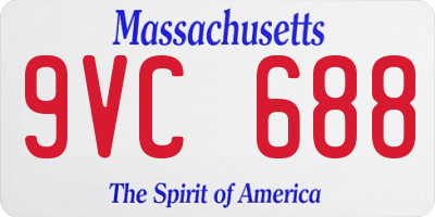 MA license plate 9VC688
