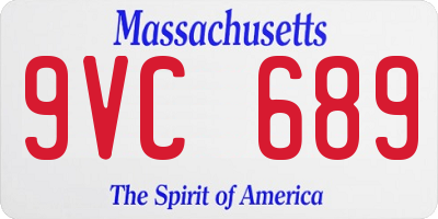 MA license plate 9VC689