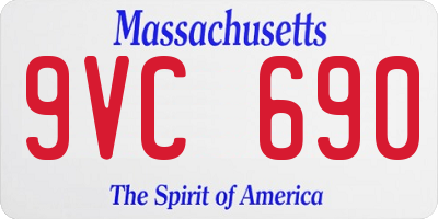 MA license plate 9VC690