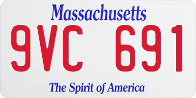 MA license plate 9VC691