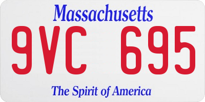 MA license plate 9VC695