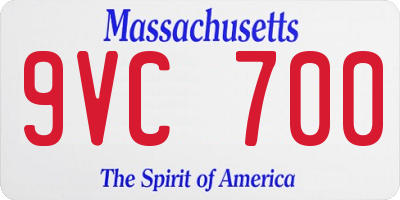 MA license plate 9VC700