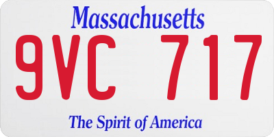 MA license plate 9VC717
