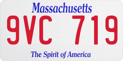 MA license plate 9VC719