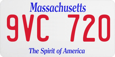 MA license plate 9VC720